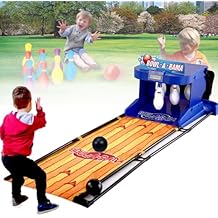 Electronic Bowling Alley Game,Foldable Indoor Family Game Bowling Game,with LED Electronic Scoreboard and Automatic Reset Function,for Children and Adults Interactive Game,2m