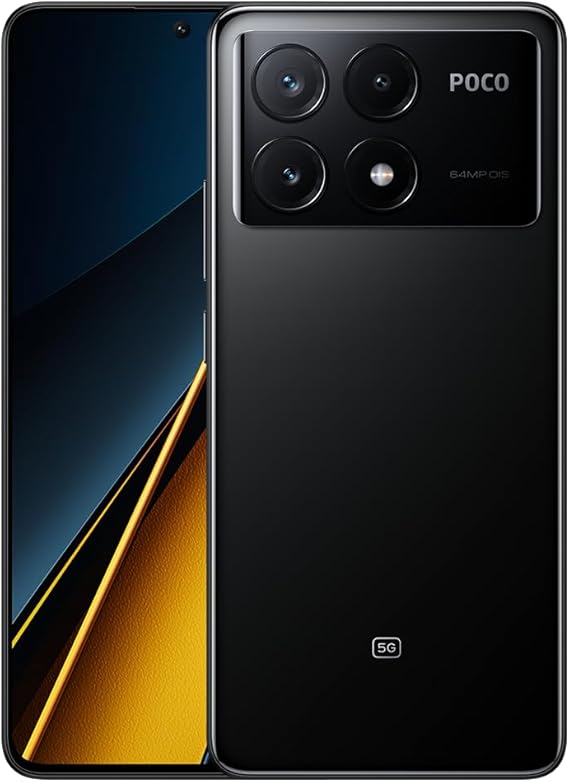 Xiaomi Poco X6 PRO 5G + 4G LTE Global Unlocked (256GB + 8GB) GSM 6.67" 64MP Triple Camera (Tmobile Mint Tello Global) + (Car Fast Car Dual Charger Bundle) (Black)
