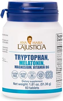 ANA MARIA LAJUSTICIA TRYPTOPHAN,MELATONIN, Magnesium,Vitamin B6-60TABS (2)