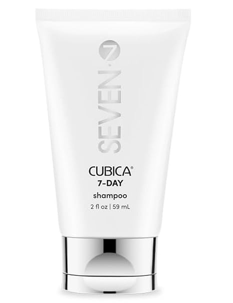 SEVEN Haircare Cubica 7-DAY Shampoo for Women, Men, All Hair Types, Add Shine and Moisture to Hair, Sulfate & Paraben Free, Cruelty Free with Biotin + Green Tea Extract, Made in USA