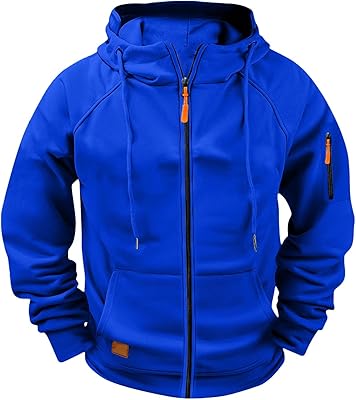 Big and Tall Hoodies for Men Quarter Zip Up Tactical Hoodie Pullover Fall Winter Fashion Hooded Sweatshirt Pockets